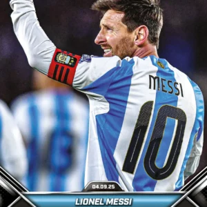Lionel Messi 2024-25 Topps Now Says Goodbye Argentina Fans #002