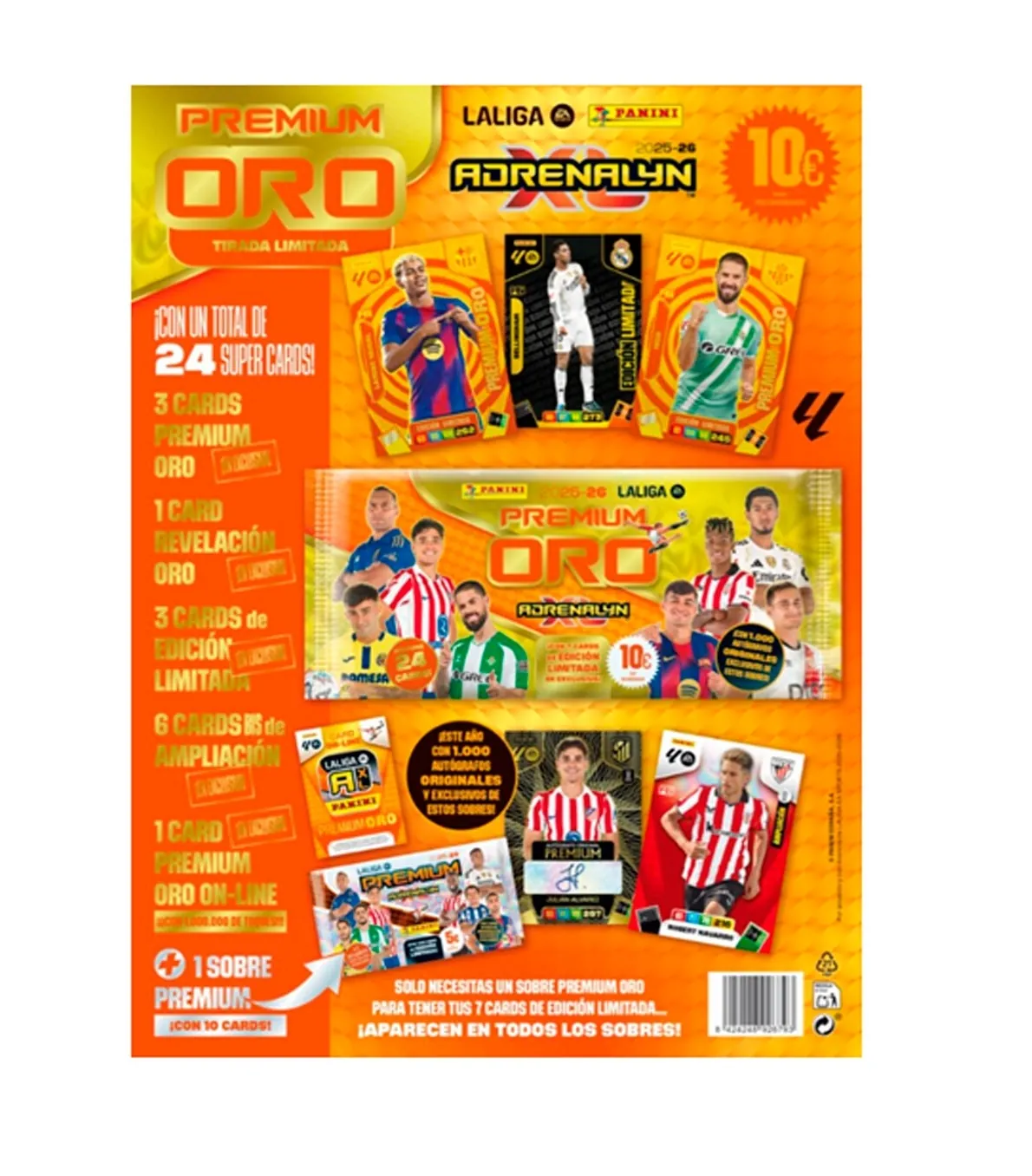 carton-sobre-premium-oro-adrenalyn-2025-26-laliga-panini-cromos