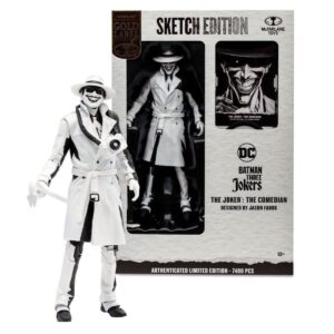 Figura Batman: Three Jokers DC Multiverse - The Joker: The Comedian (Sketch Edition) Gold Label 18cm